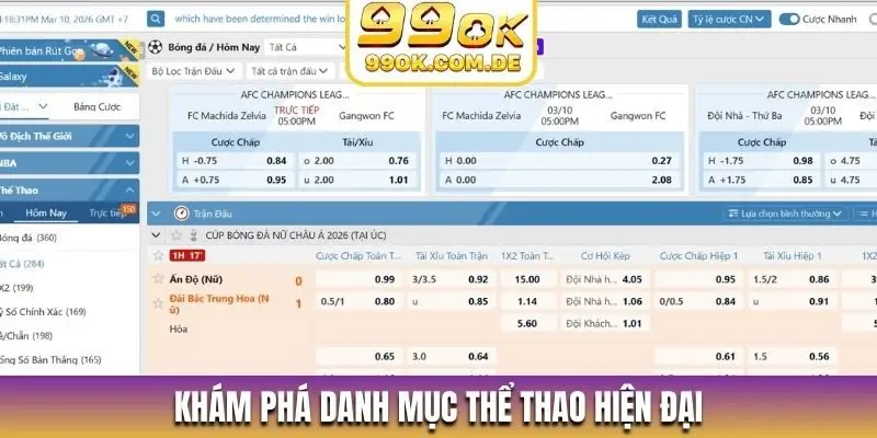 Khám phá danh mục thể thao hiện đại